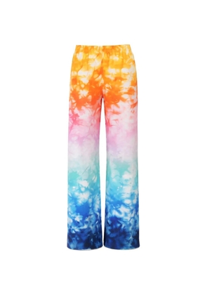 Casablanca monogram tie dye trousers - Blue