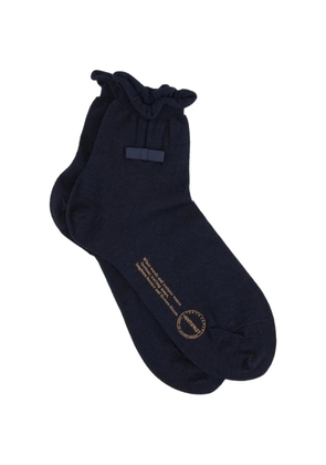 Antipast knitted ruffle-detail socks - Black