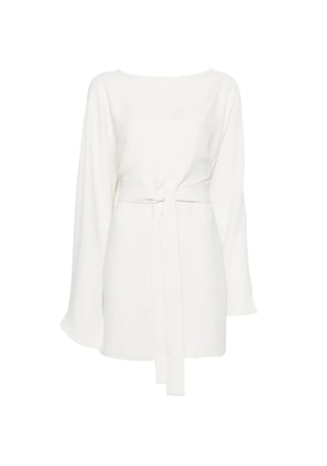 P.A.R.O.S.H. belted-waist mini dress - White