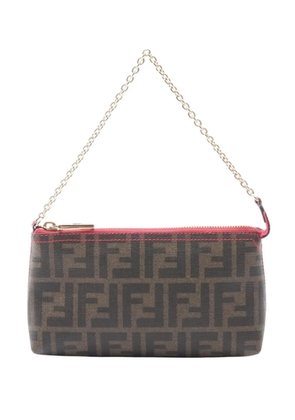 Fendi Pre-Owned 2000-2010 Zucca Coated Canvas Chain Pochette shoulder bag - Brown