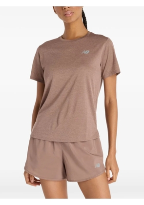 New Balance logo-print T-shirt - Brown