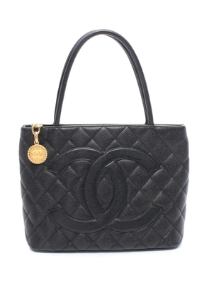 CHANEL Pre-Owned 2000-2002 Caviar Medallion tote bag - Black