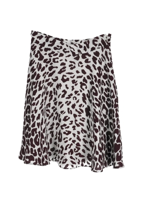Miu Miu Pre-Owned A-line animal-print mini skirt - White
