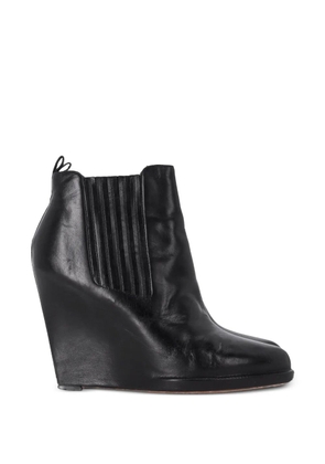 Givenchy Pre-Owned wedge-ankle leather boots - Black