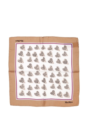 Max Mara heart-motif scarf - Neutrals