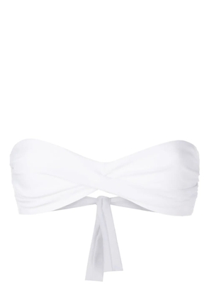 Amir Slama twist-detail bikini top - White