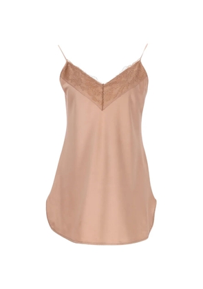 Max Mara lace-trim top - Brown
