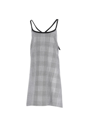 Maje plaid cross-strap mini dress - Grey