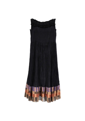 Missoni Pre-Owned shirred pleated mini dress - Black