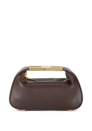 Elisabetta Franchi logo-debossed mini bag - Brown