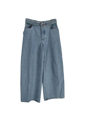 Bottega Veneta Pre-Owned belted wide-leg jeans - Blue
