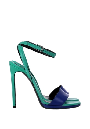 Saint Laurent Pre-Owned Jane ankle strap heeled sandals - Green
