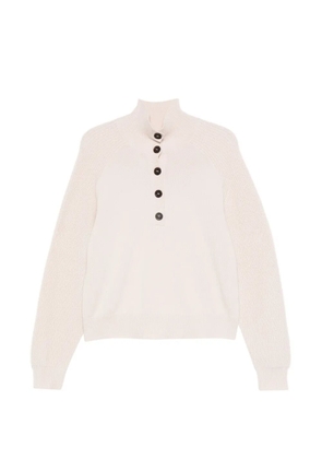 BOMPARD buttoned high-neck sweater - Neutrals