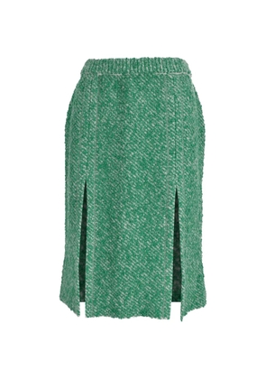 Stella McCartney Pre-Owned bouclé tweed midi skirt - Green