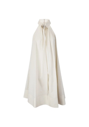 M.S.M Milano pleated halterneck midi dress - Neutrals