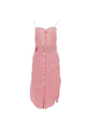 Nanushka striped midi dress - Red