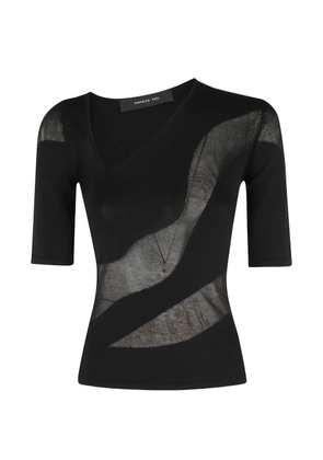 Federica Tosi asymmetric knit top - Black