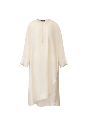 Fabiana Filippi zip asymmetric midi dress - Neutrals