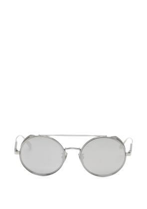 Linda Farrow Baret round-frame sunglasses - Silver