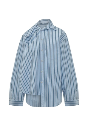 A Paper Kid striped pocket shirt - Blue