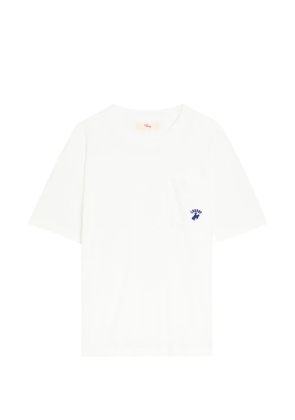 Cherry LA Western Athletic chest-pocket T-shirt - White