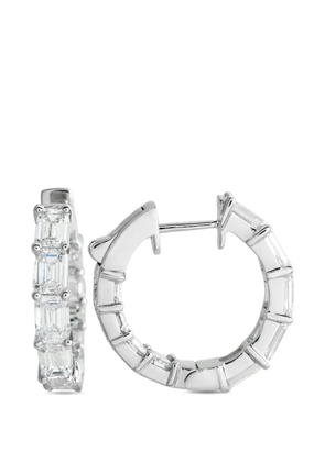 LB Exclusive baguette-cut diamond hoop earrings - Silver