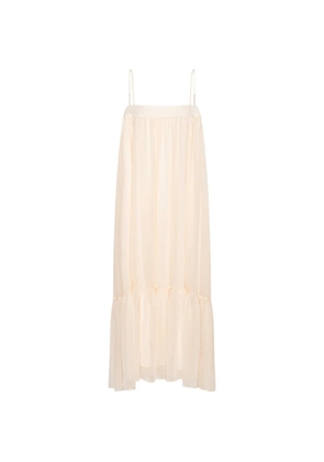 ROTATE BIRGER CHRISTENSEN chiffon A-line midi dress - Neutrals