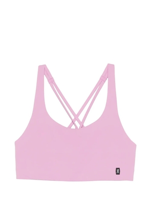 On crossover strap bra - Pink