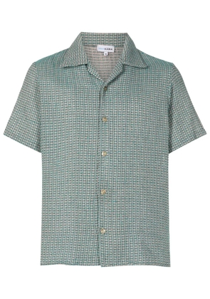 Amir Slama logo-engraved jacquard shirt - Green