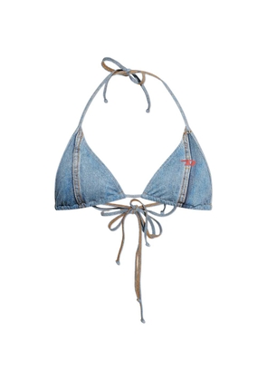 Diesel Tatiana-Dnm tie denim-effect bikini top - Blue