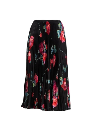 Nº21 pleated floral print skirt - Black