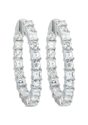 LB Exclusive diamond hoop earrings - Silver