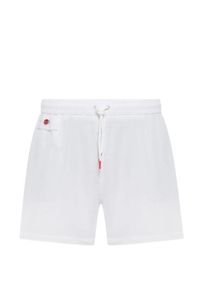 Kiton flap-pocket swim shorts - White