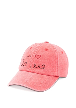 Maison Labiche Beaumont embroidery cap - Red