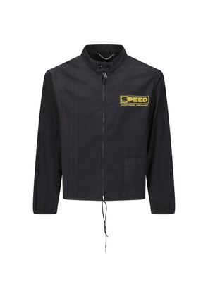 Maison Margiela slogan-print track jacket - Black