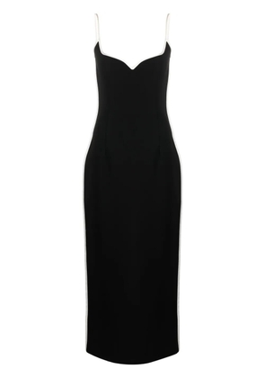 Paris Georgia sweatheart-neck maxi dress - Black