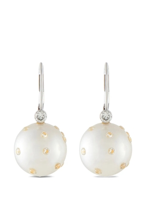 LB Exclusive diamond and pearl earrings - Silver