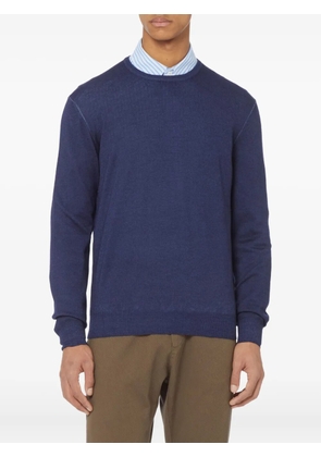Gran Sasso crew-neck cotton sweater - Blue