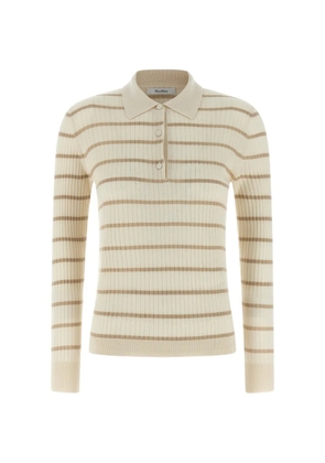 Max Mara ribbed striped polo top - Neutrals