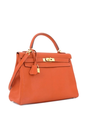 Hermès Pre-Owned Kelly Handbag Orange Chevre de Coromandel with Gold Hardware 32 satchel
