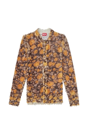Diesel K-LInnus floral-pattern cardigan - Brown