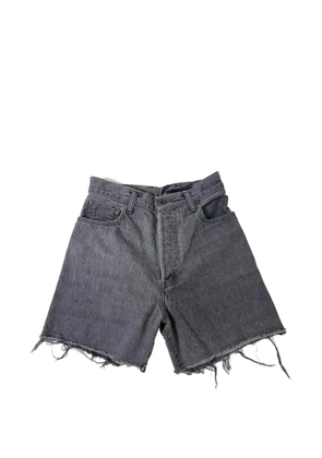 Kuro crossed denim shorts - Grey