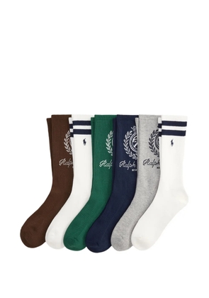 Polo Ralph Lauren logo-detail socks (set of six) - White