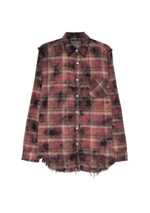 R13 plaid frayed shirt - Purple