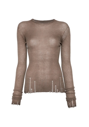 Uma Wang ribbed top - Brown