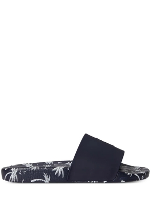 Polo Ralph Lauren palm-tree-print pony slides - Blue