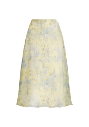 Alberta Ferretti floral-print skirt - Yellow