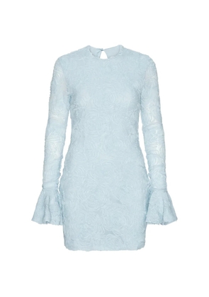 ROTATE BIRGER CHRISTENSEN floral-mesh mini dress - Blue