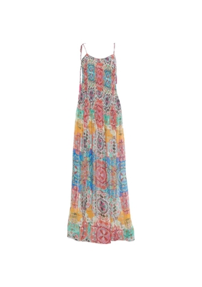 Cavalli Class patterned maxi dress - Blue