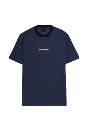 Emporio Armani logo-detail cotton T-shirt - Blue